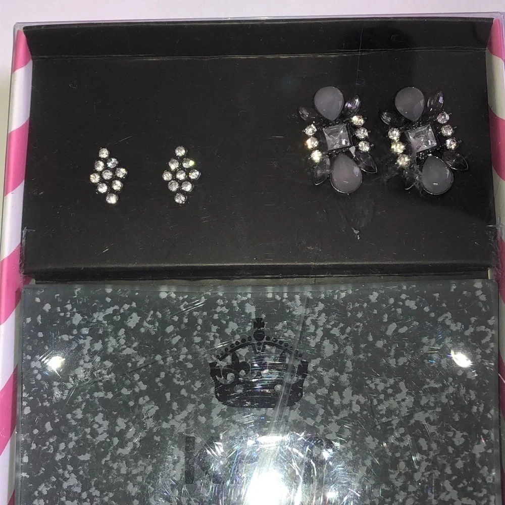 Trinket Tray & 2 Pierced Earrings Gift Set Keep Calm And Sparkle On